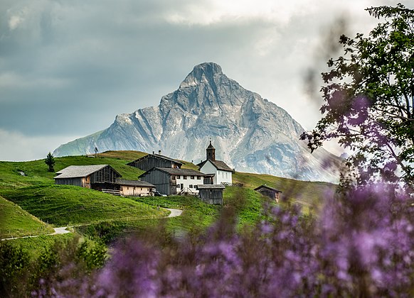 Denkmale Bürstegg vor dem Biberkopf von Böhringer