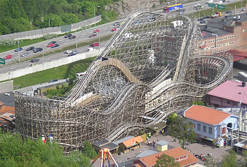 Balder rollercoaster at Liseberg amusement par...