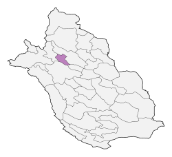 Location of Beyza County in Fars province