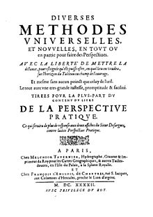 Jean Du Breuil, Diverses methodes universelles et nouvelles, en tout ou en partie pour faire des perspectives, 1642 Breuil - Diverses methodes universelles et nouvelles, en tout ou en partie pour faire des perspectives, 1642 - 177384.jpg