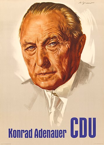 Конрад Аденауэр на предвыборном плакате ХДС