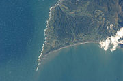 襟裳岬（2009年10月、国際宇宙ステーションから撮影）