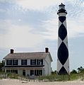 Cape Lookout Lighthouse and Keeper's Quarters.