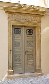 Classicist door in Olomouc, The Czech Republic. Classicism door in Olomouc.jpg