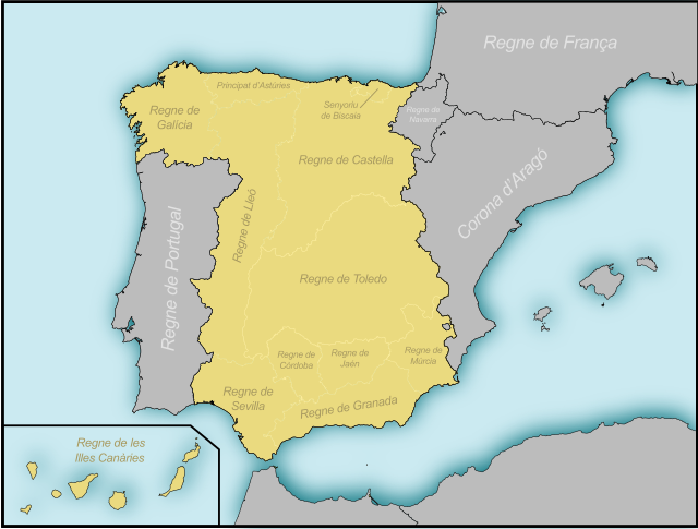 Mapa Królestwa Kastylii-Leónu