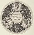 Διακόσμηση σκεύους, με παραστάσεις των Ρωμαίων αυτοκρατόρων Ιουλίου Καίσαρα, Κλαύδιου, και Όθωνα