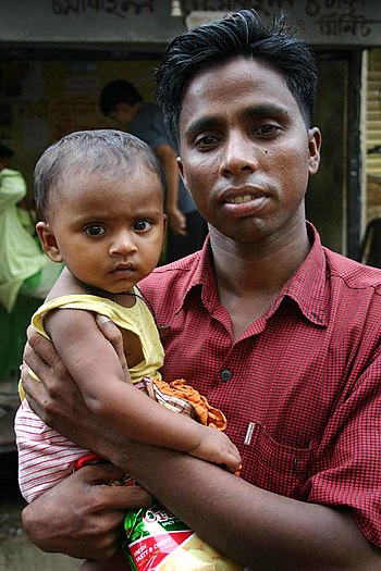 Father and child, Dhaka.