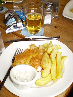 Note that even this artery-clogging meal contains crisps on top of everything else!