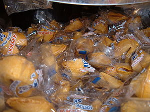 Fortune cookies at Moonstar Buffet in Daly Cit...