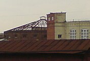 Каркас шуховских перекрытий газгольдера (вид со стороны Курского вокзала)