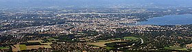 Blick auf Genf vom Mont Salève