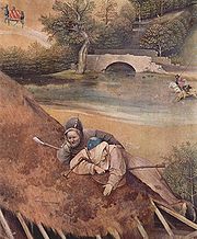 A detail from a painting by Hieronymus Bosch