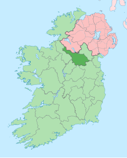 Karta med County Cavan markerat