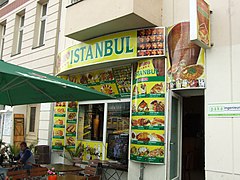 Restaurante de Döner Kebab