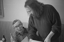 Ivan Diviš (vlevo) s Ivanem Wernischem (1993)