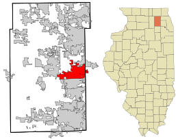 Kane County Illinois incorporated and unincorporated areas St. Charles highlighted.svg