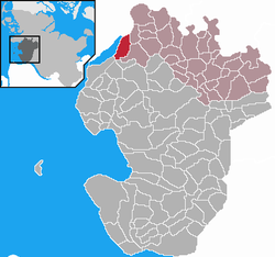 Elhelyezkedése Schleswig-Holstein térképén