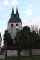 Laurentiuskirche Krostitz-Hohenleina (mit Ausstattung), Kirchhof mit Einfriedung, Parentationshalle, zwei Grabmalen und Kriegerdenkmal für die Gefallenen des Ersten Weltkrieges