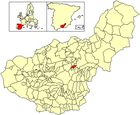 Расположение муниципалитета Беас-де-Гуадикс на карте провинции