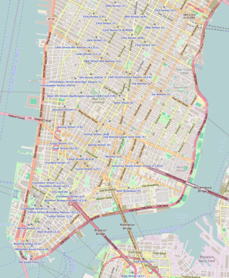 Location map United States Lower Manhattan