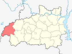 موقعیت بخش ایلیینسکی، استان ایوانوف در نقشه