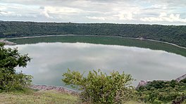 View of Lonar crater from the rim