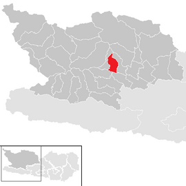 Poloha obce Lurnfeld v okrese Spittal an der Drau (klikacia mapa)