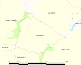 Mapa obce Sérempuy