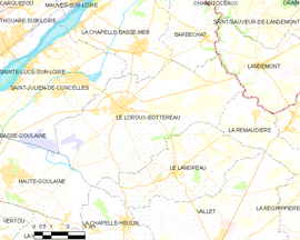 Mapa obce Le Loroux-Bottereau