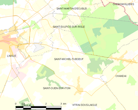 Mapa obce Saint-Michel-Tuboeuf