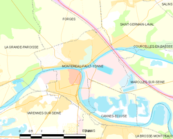 Kart over Montereau-Fault-Yonne