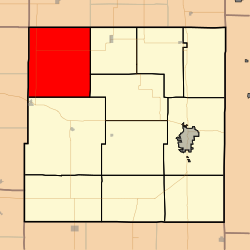 Location within Bourbon County