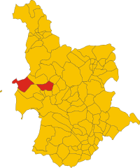 Locatie van San Vero Milis in Oristano (OR)