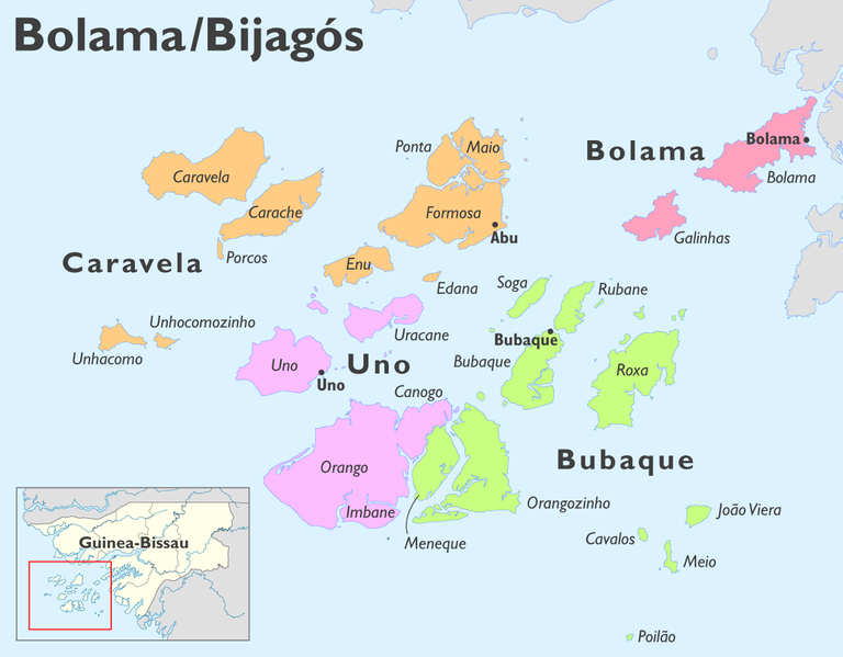 Ficheiro:Map of the sectors of the Bolama Region, Guinea-Bissau.png