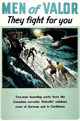 Канадський пропагандистський плакат часів кампанії в Карибському морі.