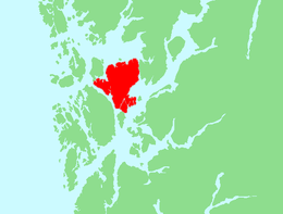 Location in Hordaland county