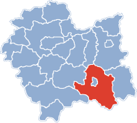 Lage des Powiat in Kleinpolen