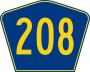 Highway 208 marker