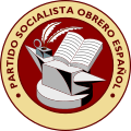 Logo del PSOE entre los años 20 y 70.