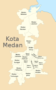 Peta lokasi Kota Medan.