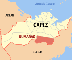 Mapa de Capiz con Dumarao resaltado