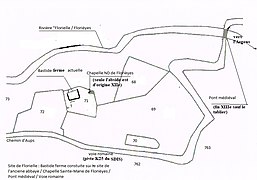 Plan général du site avec désignation des éléments patrimoniaux