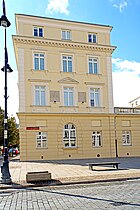 South annex of Czapski Palace (Krakowskie Przedmiescie 5, Warsaw), where Chopin lived to 1830. In 1837-39 Norwid studied painting here. Poland-01123 - Chopin's Home (31218962135).jpg