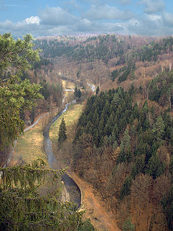 Údolí Polenze nad lužickým zlomem