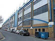 Priestfield Stadium is the home of Gillingham FC, Kent's only Football League team Priestfield Stadium Medway Stand.jpg