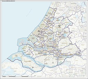 Южная Голландия на карте
