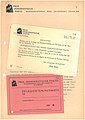 Einladung und Delegiertenkarte zum Bundesparteitag 1954 in Wiesbaden