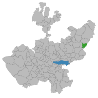 Location of the municipality in Jalisco