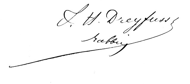 signature de Jacques-Henri Dreyfuss