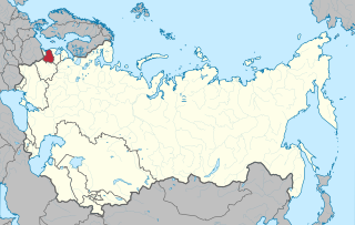 Lokasi RSS Lituania (merah) dalam Uni Soviet.